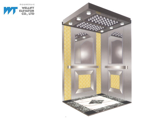 Χρυσό ύψος 2100/2200MM πορτών προσγείωσης διακοσμήσεων καμπινών ανελκυστήρων καθρεφτών για τον εμπορικό ανελκυστήρα