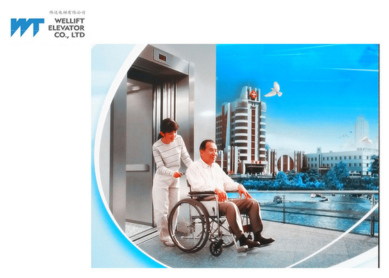 Ο ανελκυστήρας νοσοκομειακού κρεβατιού δωματίων μηχανών υιοθετεί το κουμπί μπράιγ/την επιτροπή λειτουργίας για τα άτομα με ειδικές ανάγκες