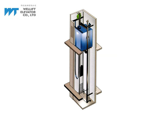 ο ανελκυστήρας επιβατών Roomless μηχανών 1000kg 1.5m/S σώζει το διάστημα κατασκευής