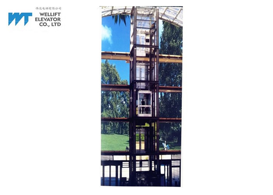 Μηχανή Roomless 360 πανοραμικός ανελκυστήρας επίσκεψης με τον υπαίθριο άξονα δομών χάλυβα